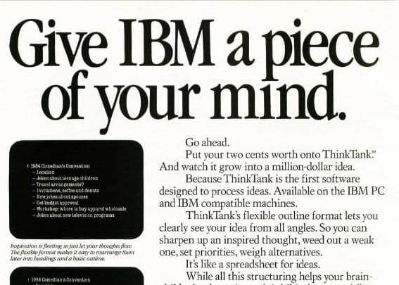 ThinkTank on the PC w/DOS